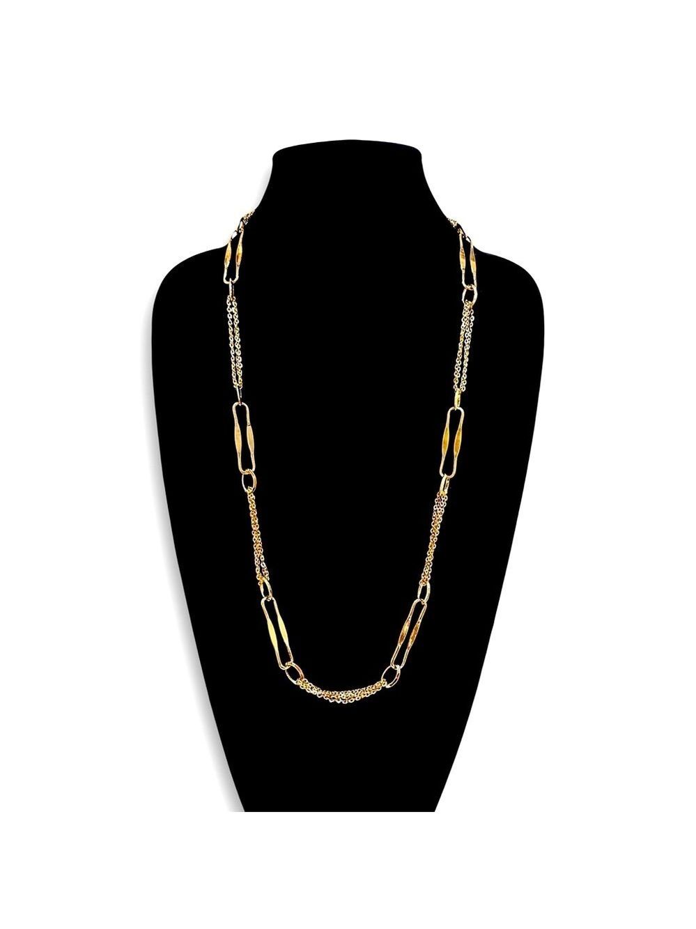 CACHE Mixed Link Gold Modern Classic Gold Layering Necklace NWT​
